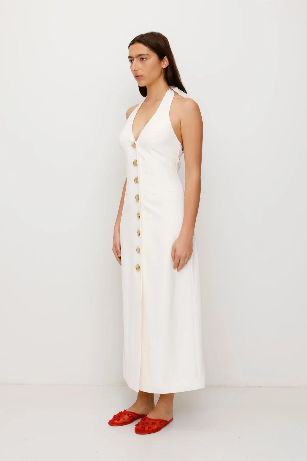 THE WOLF GANG IRIDA MAXI DRESS - IVORY photo 4