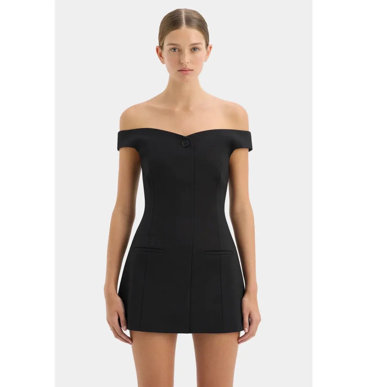 Sir the Label Sandrine Off Shoulder Mini Dress Black Size 4 / AU 14 photo 2