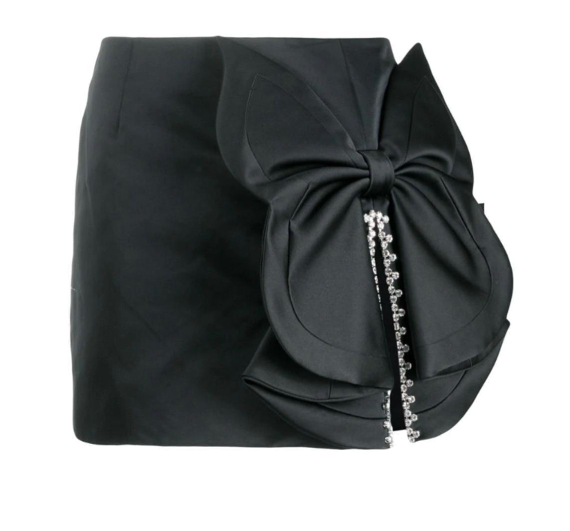 Area Butterfly Bow Mini Skirt Black Size 8 photo 6