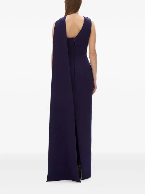 Rachel Gilbert Clara Wrap Maxi Dress Indigo Size 8 photo 4