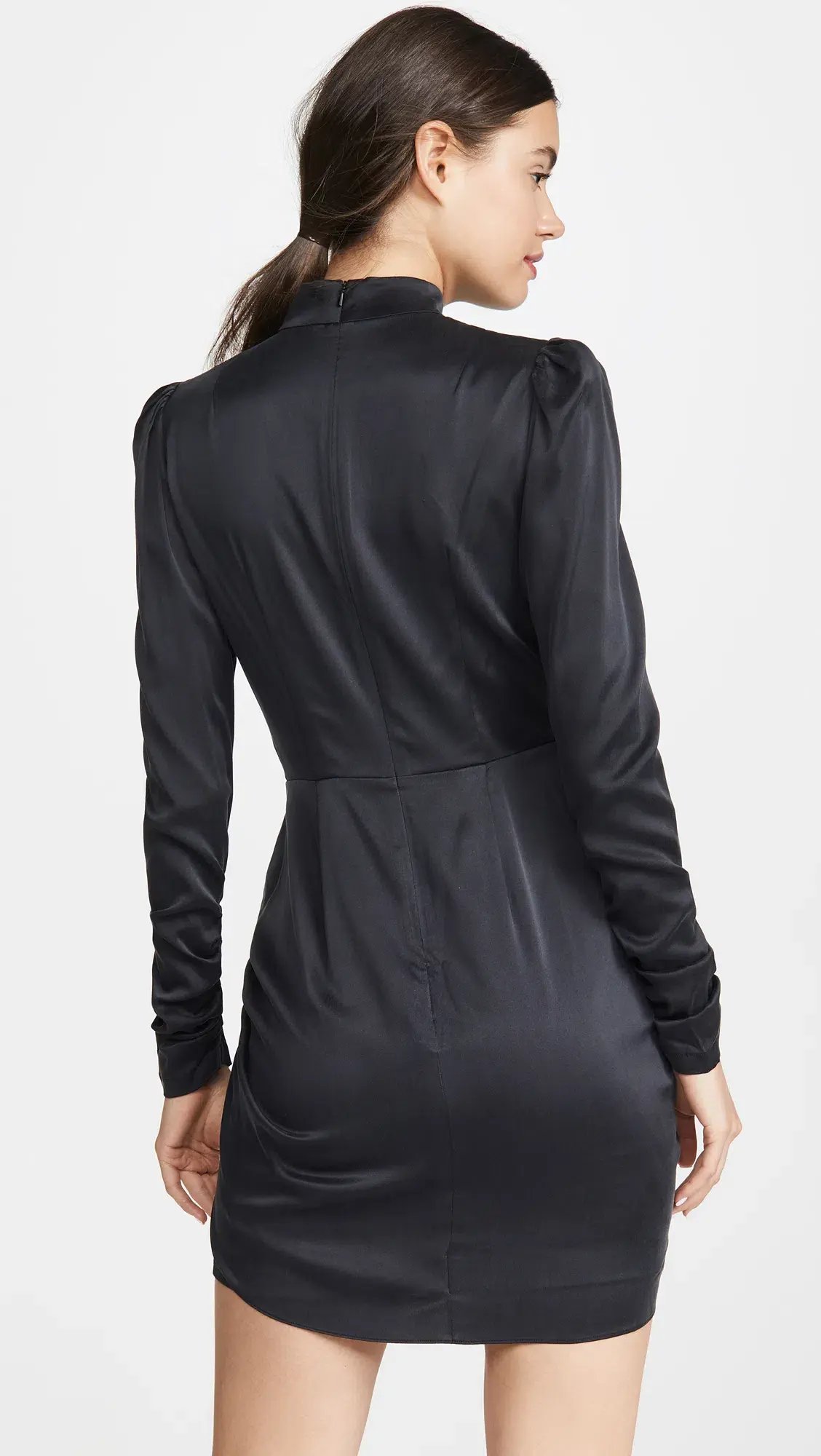 Zimmermann Espionage Silk Drape Mini Dress Black Size 8 photo 2