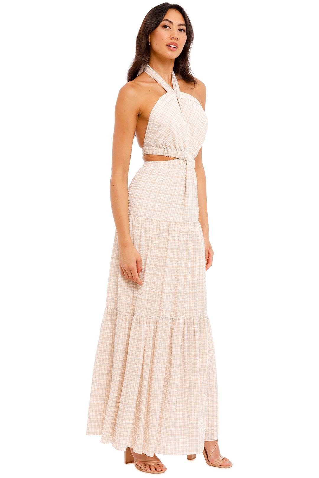 Clementine Dress - Almond Check photo 2