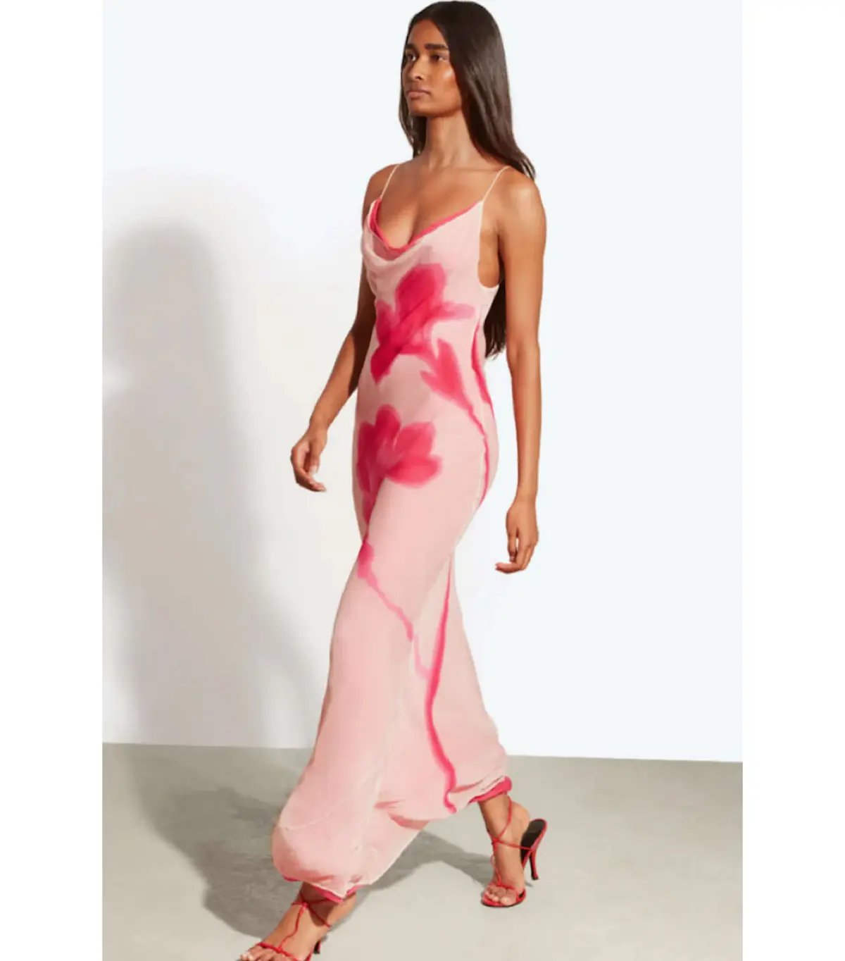 Rat & Boa Corali Maxi Dress Pink Floral Size AU 10 photo 3