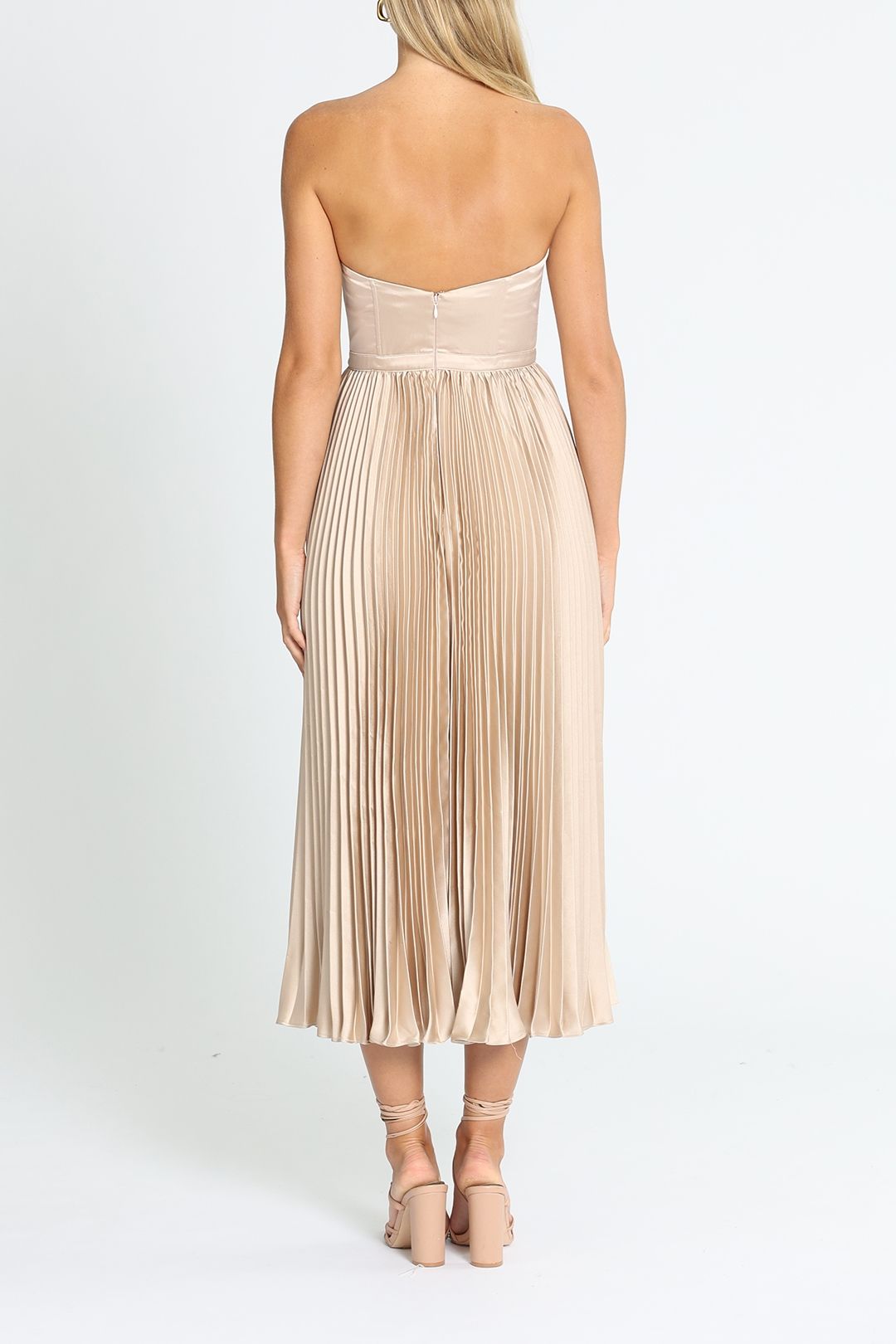 Fluid Pleated Midi - Champagne photo 3