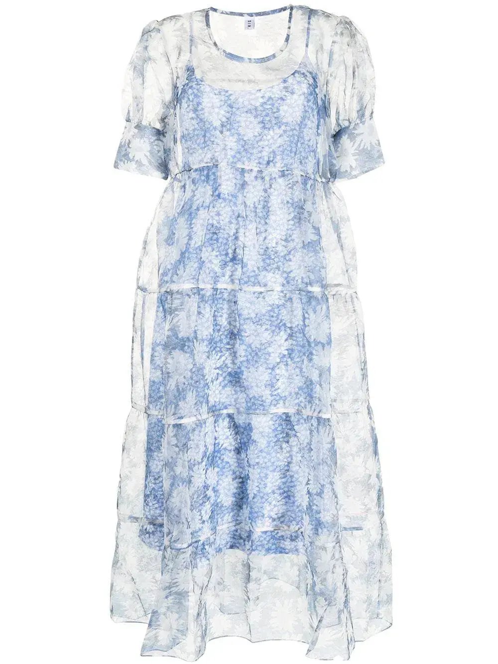 Sir the Label Anais Puff-Sleeve Maxi Dress in Blue Floral Size 3 / AU 12 photo 3