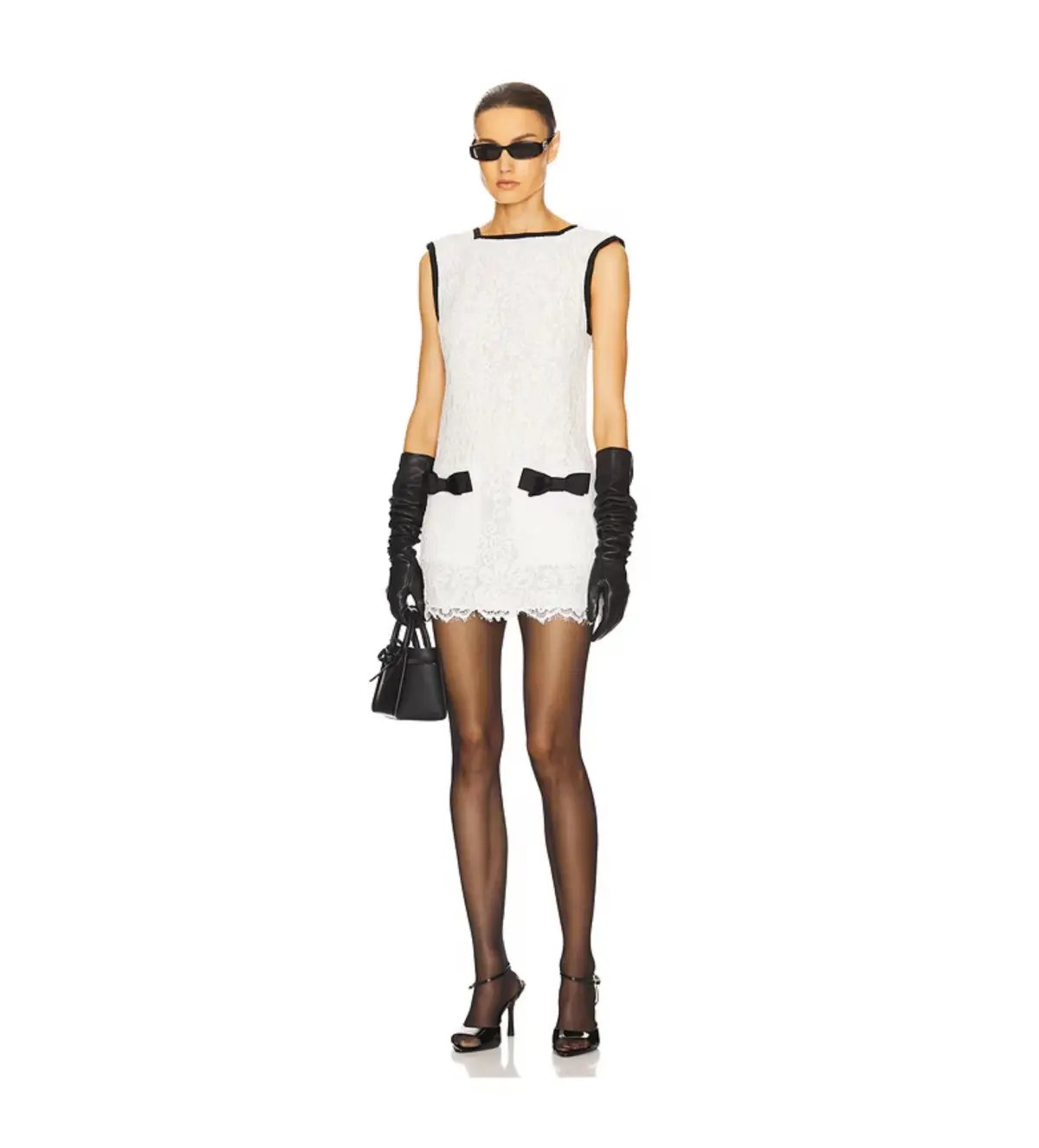 Helsa The Lace Mini Dress White Size S / AU 8 photo 4