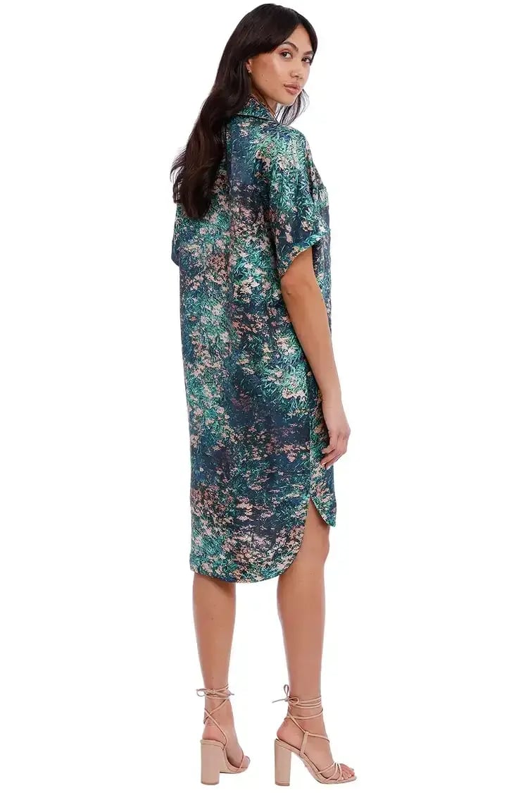Ginger & Smart Night Grass Mini Shirt Dress Multi Size 14 photo 3