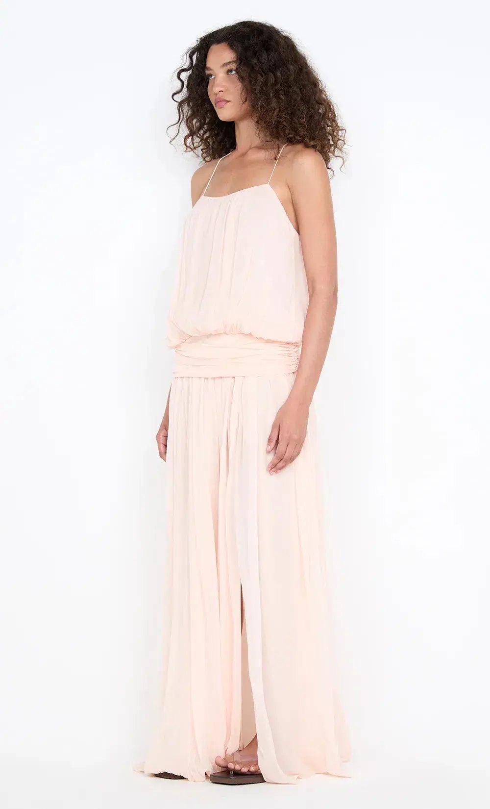CAMILLE BLOUSON DRESS- PEACH | size 6 photo 2