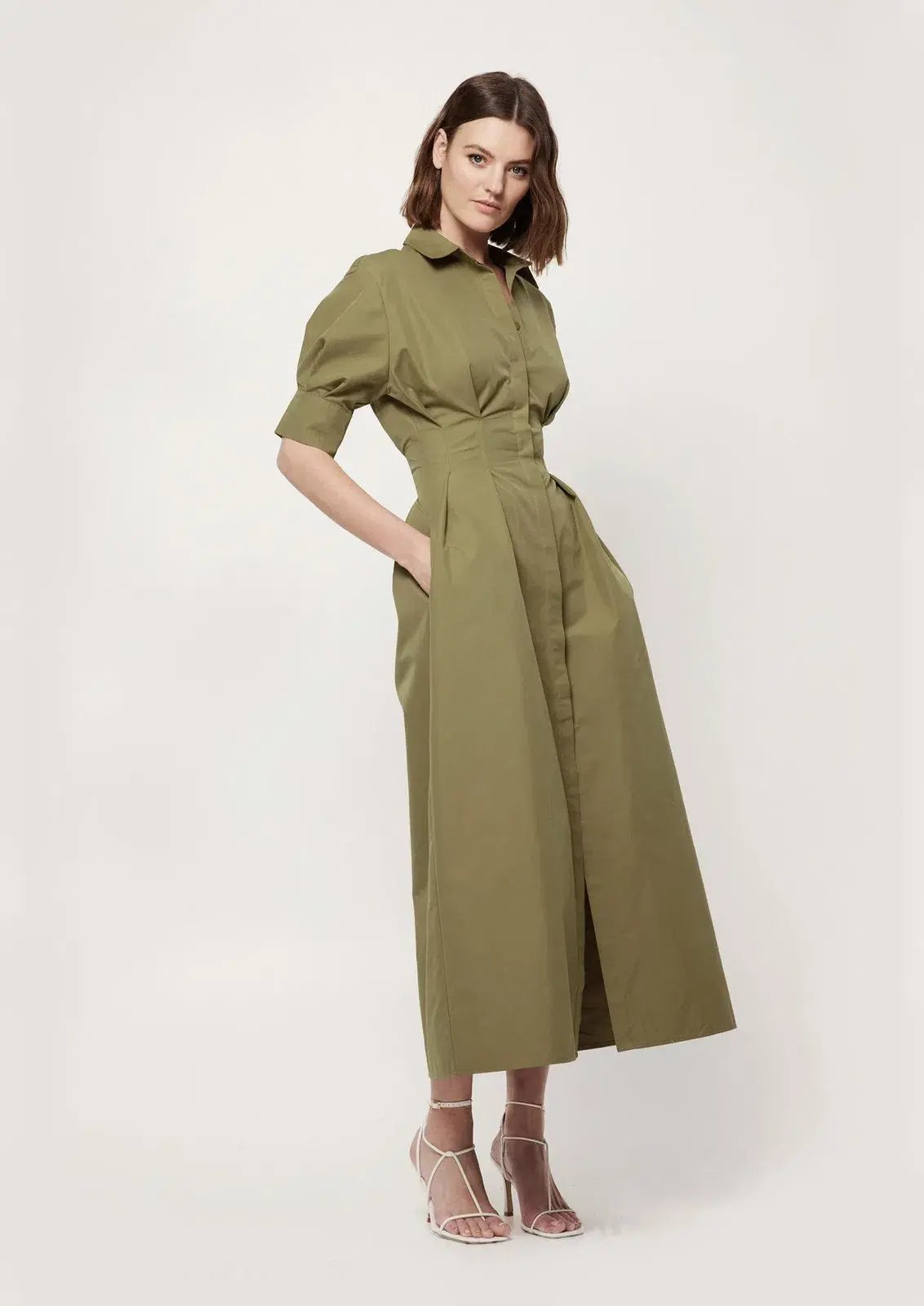 Mossman The Time Off Shirt Dress Green Size 8 photo 2
