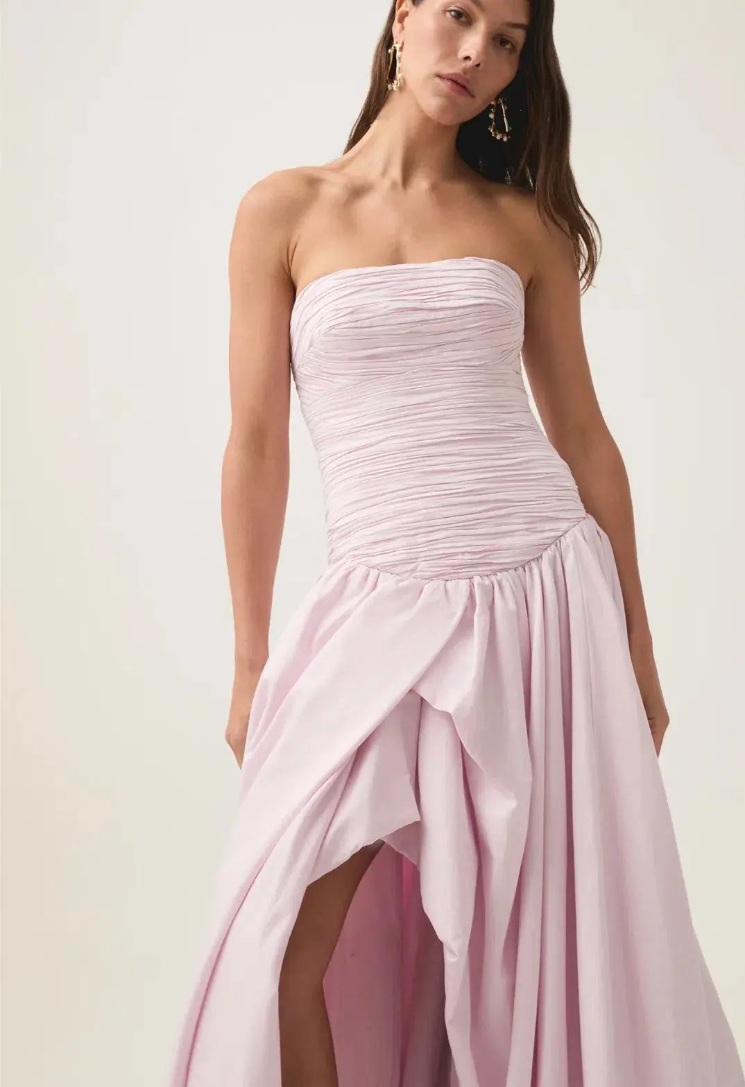 Aje Violette Bubble Hem Maxi Dress Pastel Pink Size 8 photo 3