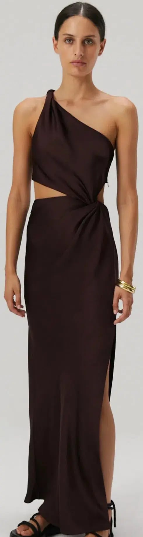 MISHA Kristin Satin Gown Size 6 photo 3