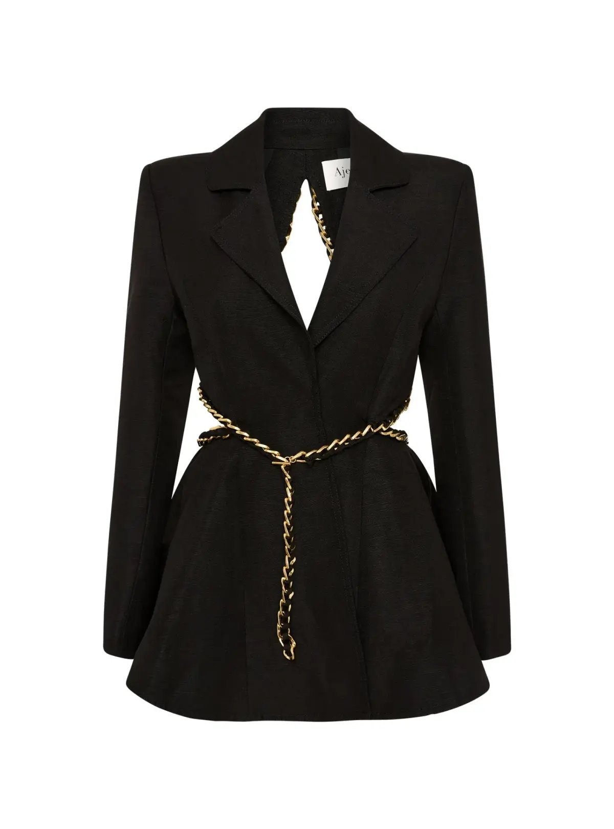 Aje Opal Backless Chainlink Jacket Black Size AU 10 photo 6