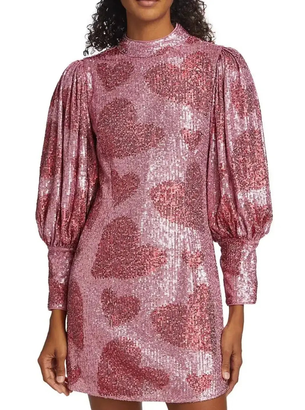 Farm Rio Hearts Sequin Mini Dress sz M photo 3