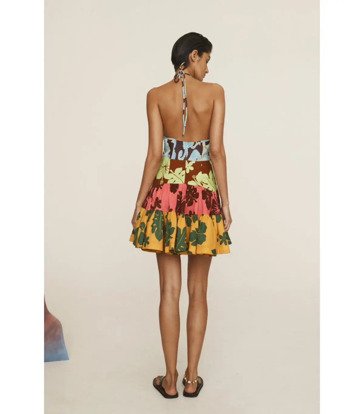 Alemais Poppy Spliced Mini Dress Multi Size AU 6 photo 3
