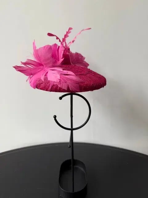 Gregory Ladner Headpiece with Feather Embellishment Pink One Size photo 2