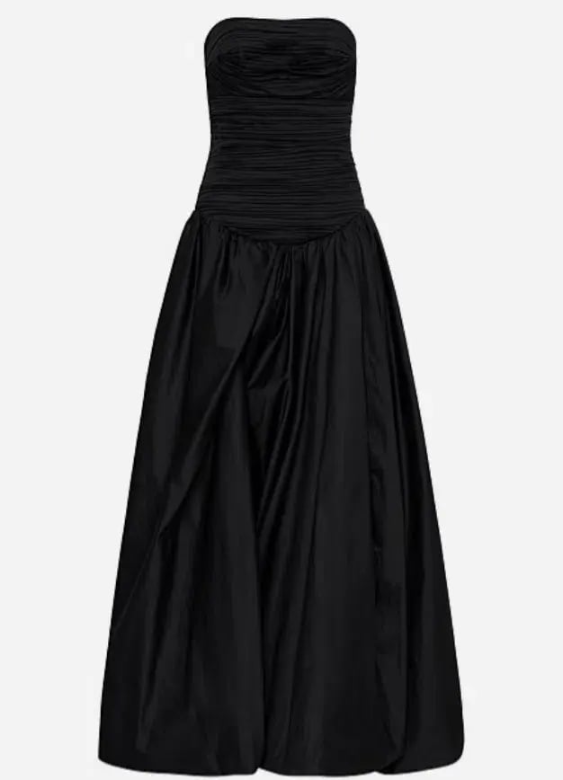 Aje Violette Bubble Hem Maxi Dress Black Size 10 photo 7