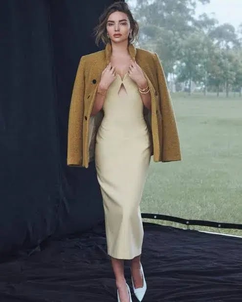 Camilla & Marc Brixton Midi Dress Mustard Yellow Size 8 photo 5
