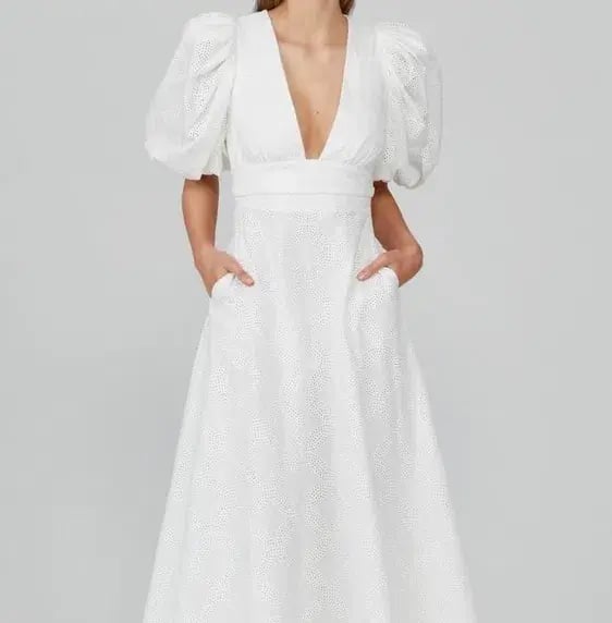 Acler Hamilton Midi Dress in Ivory Size 8 photo 5