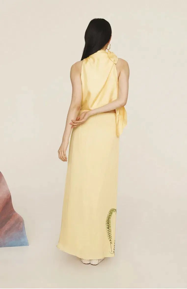Alemais Sol Top and Skirt Set Yellow Size 16 photo 4