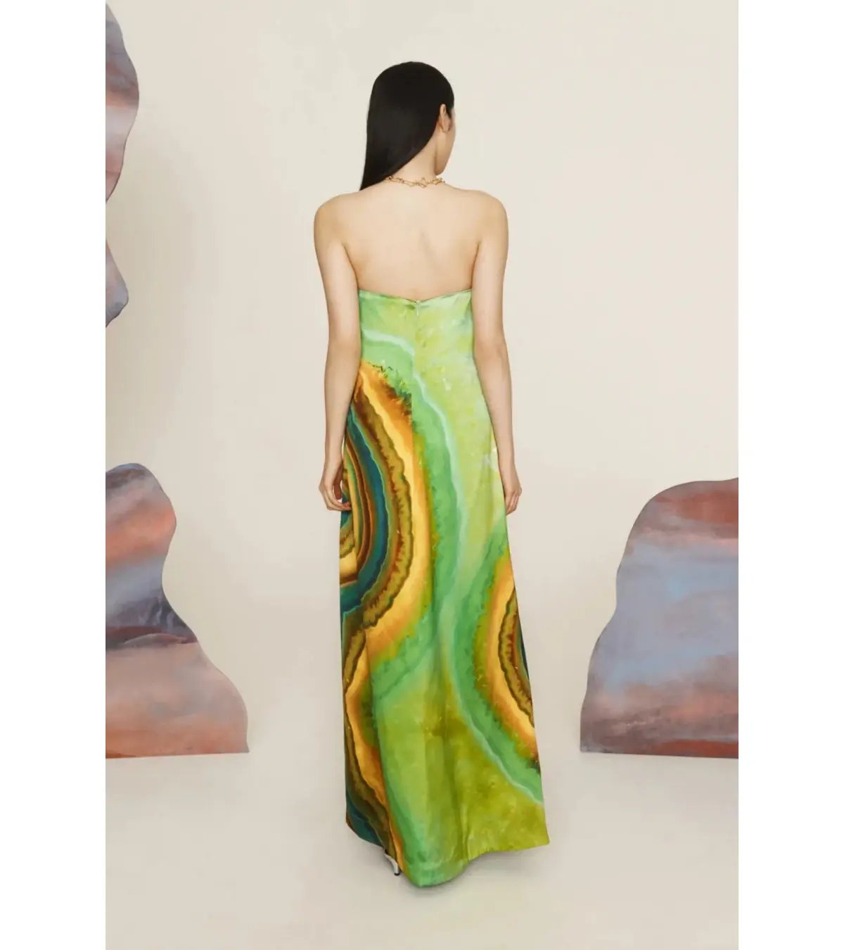 Alemais Iris Strapless Gown Green Size AU 8 photo 3