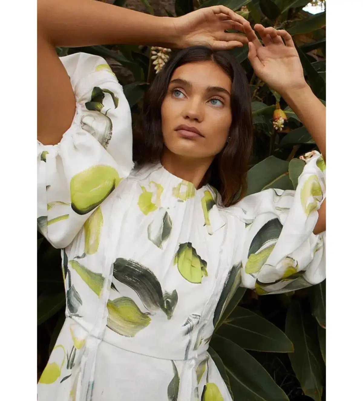 Aje Zest Midi Dress Tropical Lime Print Size AU 12 photo 5