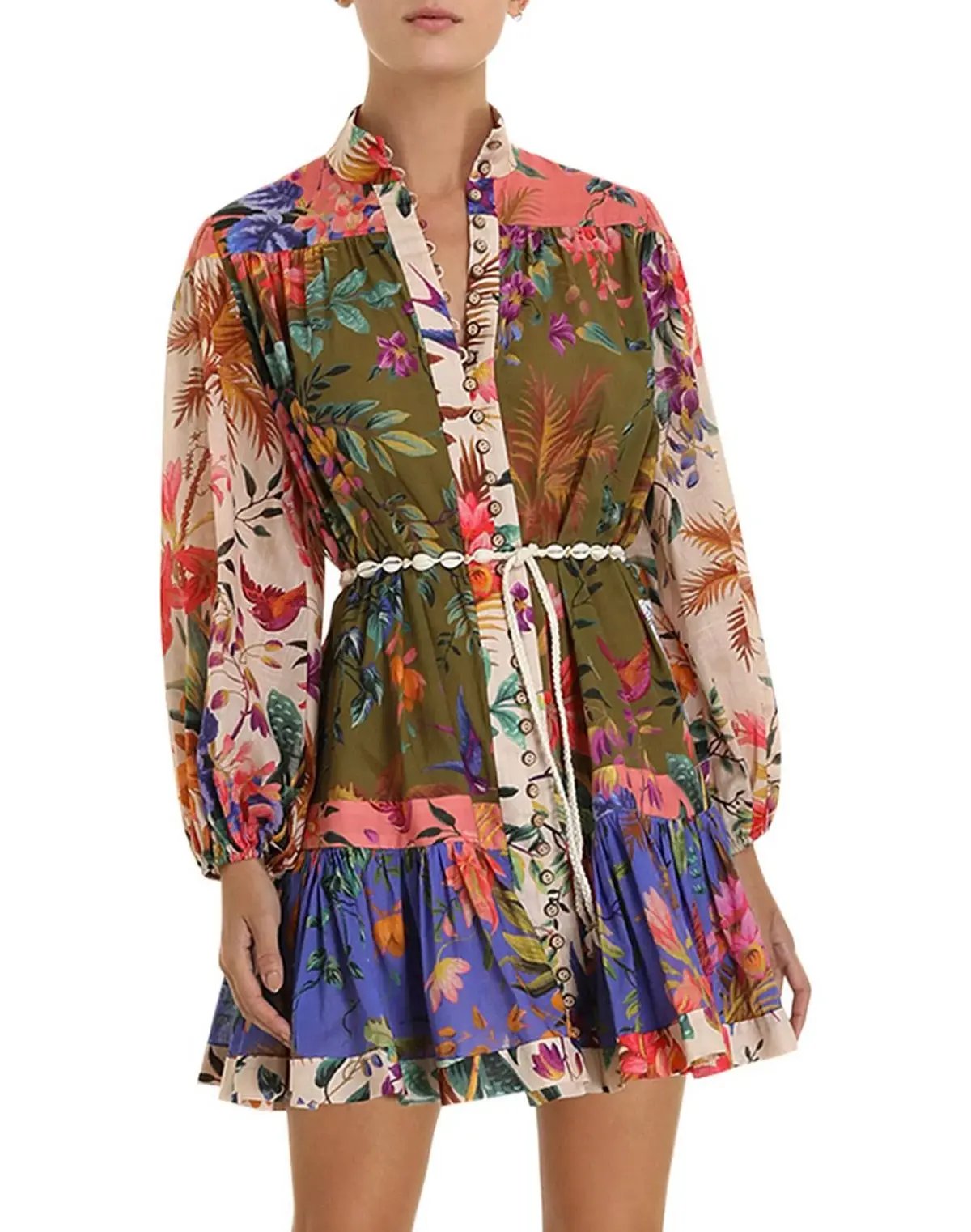 Zimmermann Tropicana Spliced Mini Dress photo 2