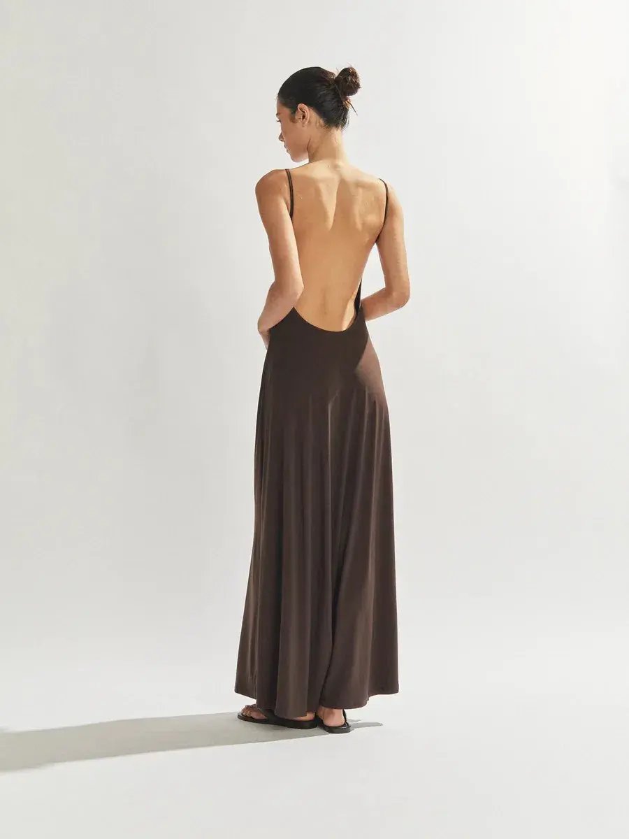 One Mile Sammy Dress Brown Size 8 photo 5