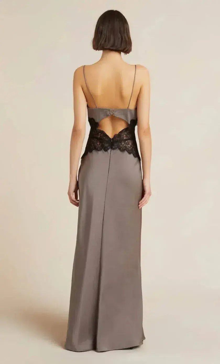 Bec & Bridge Camille Maxi Dress in Pewter Grey Size 8 photo 2