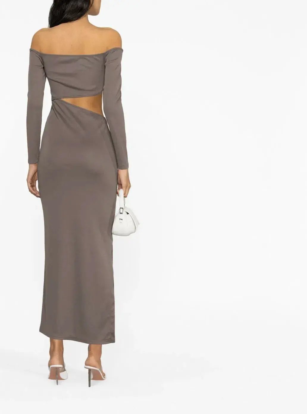 Christopher Esber Distort Quartz Shoulderless Dress Cinder Size 12 AU photo 2