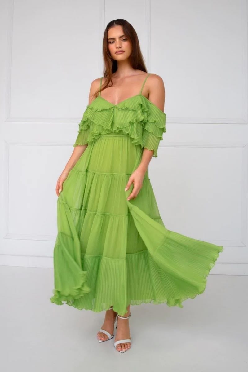 Talulah Cosmos Midi Dress - Mojito Lime photo 4