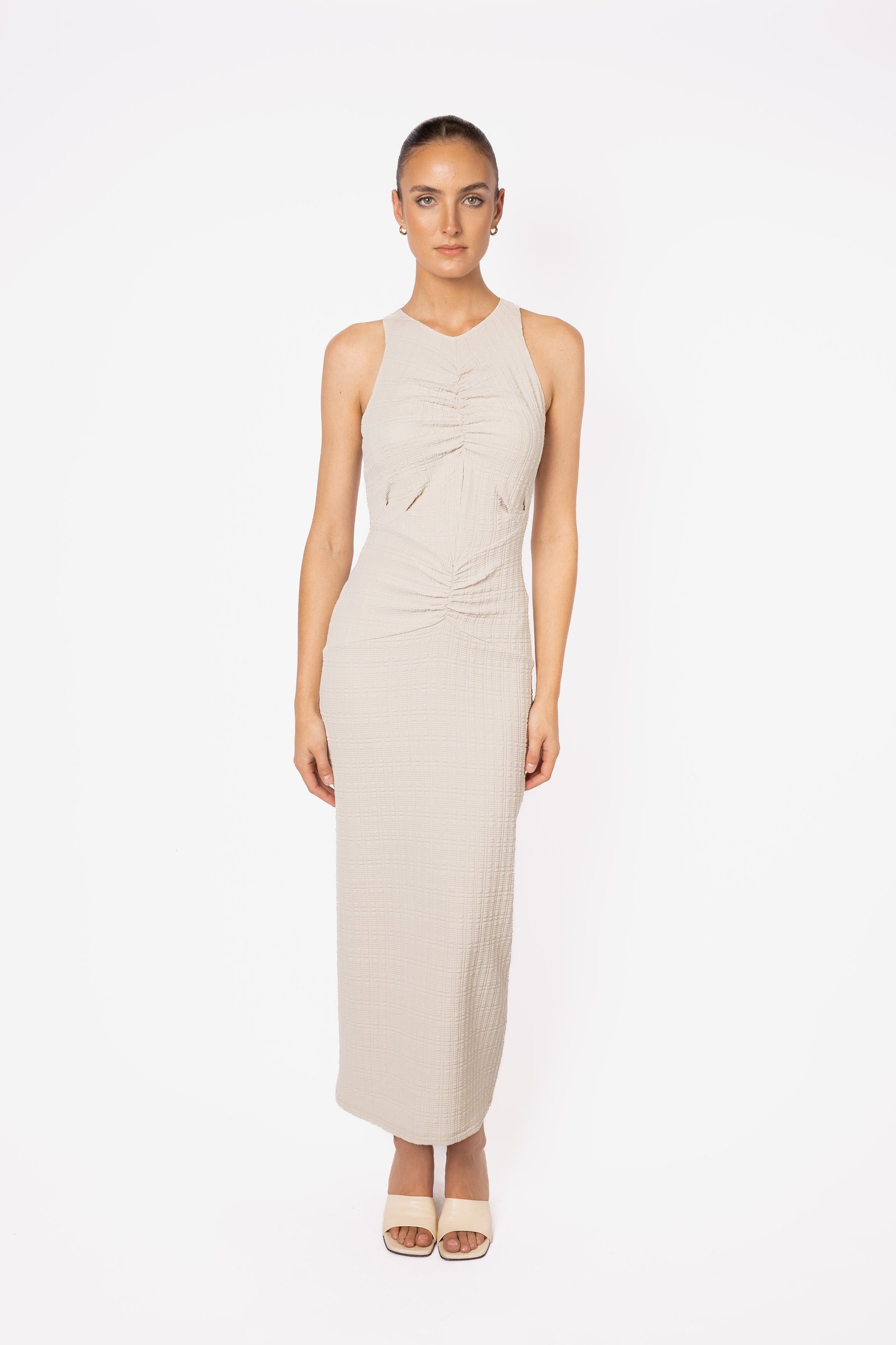 ONE FELL SWOOP AOKI TANK DRESS - WHEAT photo 4