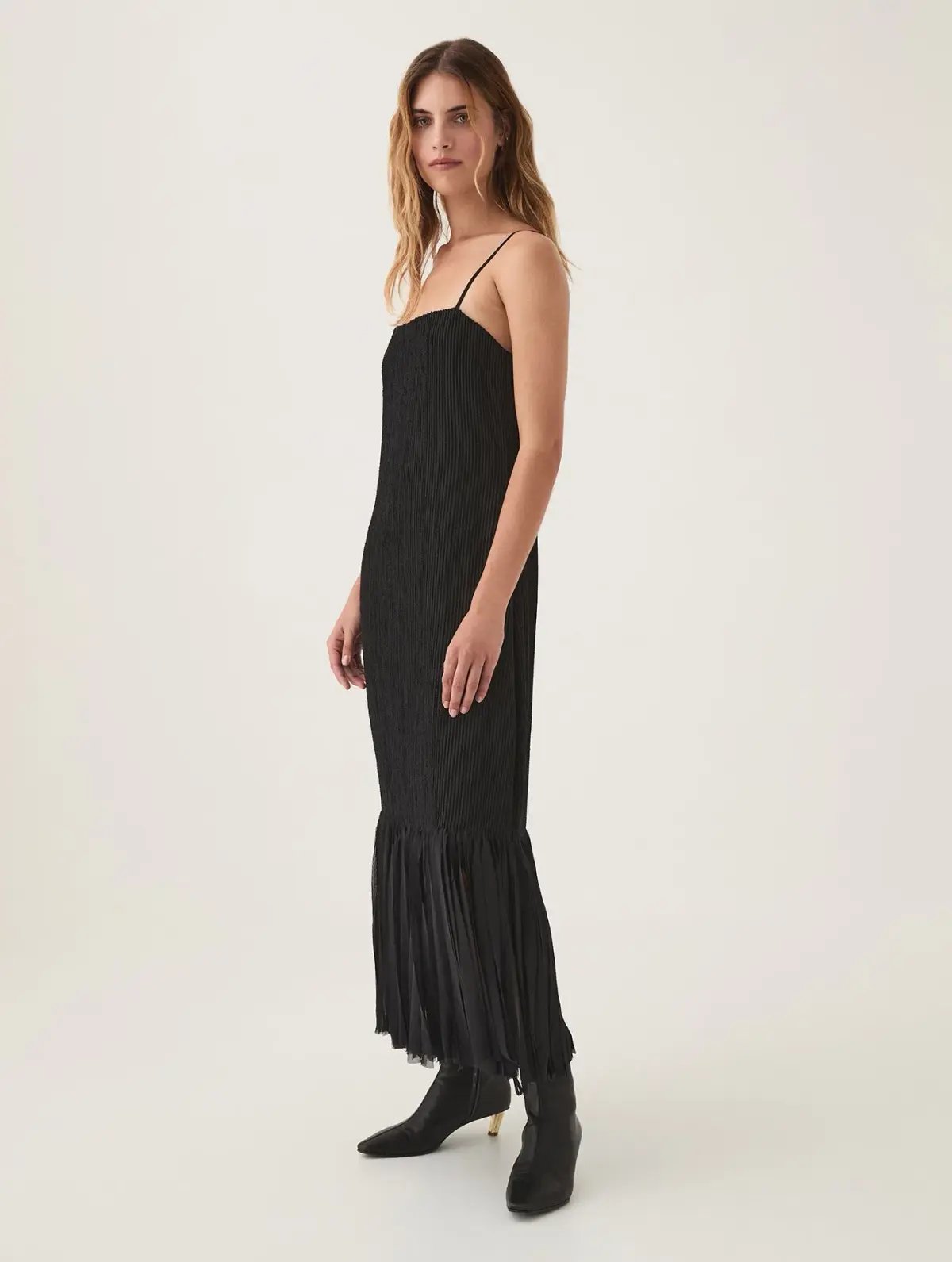 Aje Arris Fringed Maxi Dress Black Size 14 photo 2