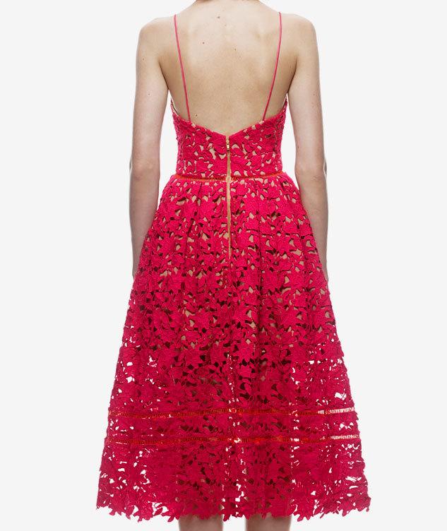 Self Portrait Red Lace Azalea Dress size 8 photo 2