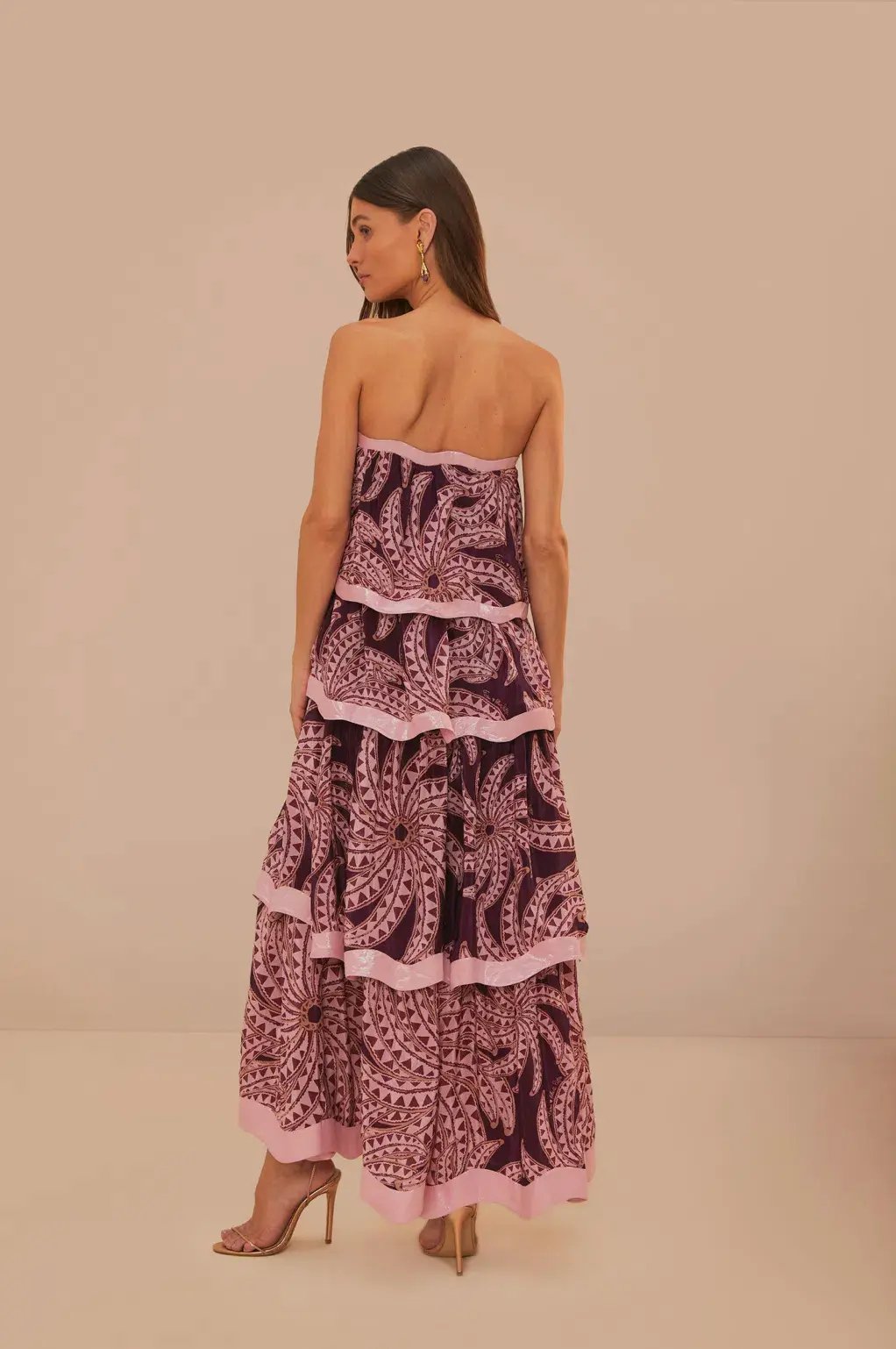 Farm Rio Bananada Midi Dress Burgundy Size XS / AU 8 photo 2