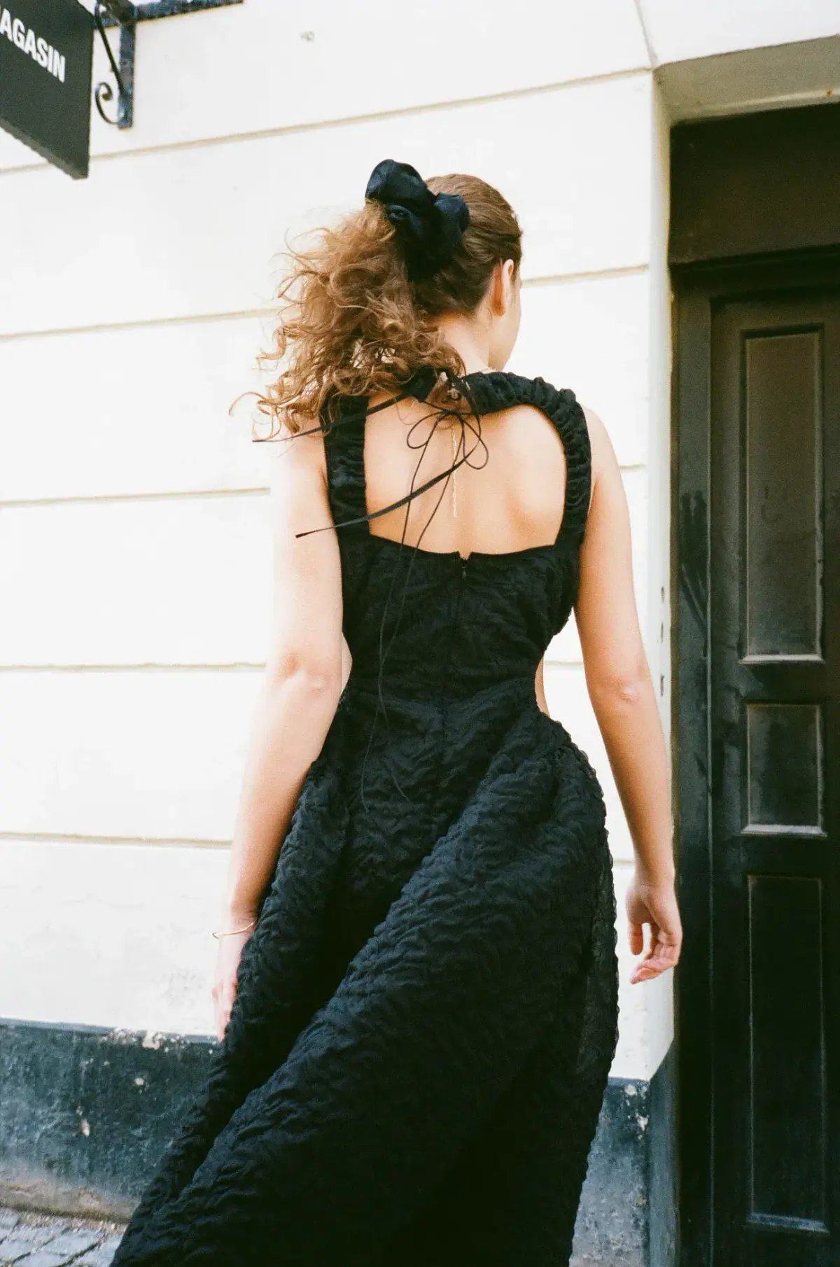 Cecilie Bahnsen Samara Midi Dress Black Size 8 photo 3