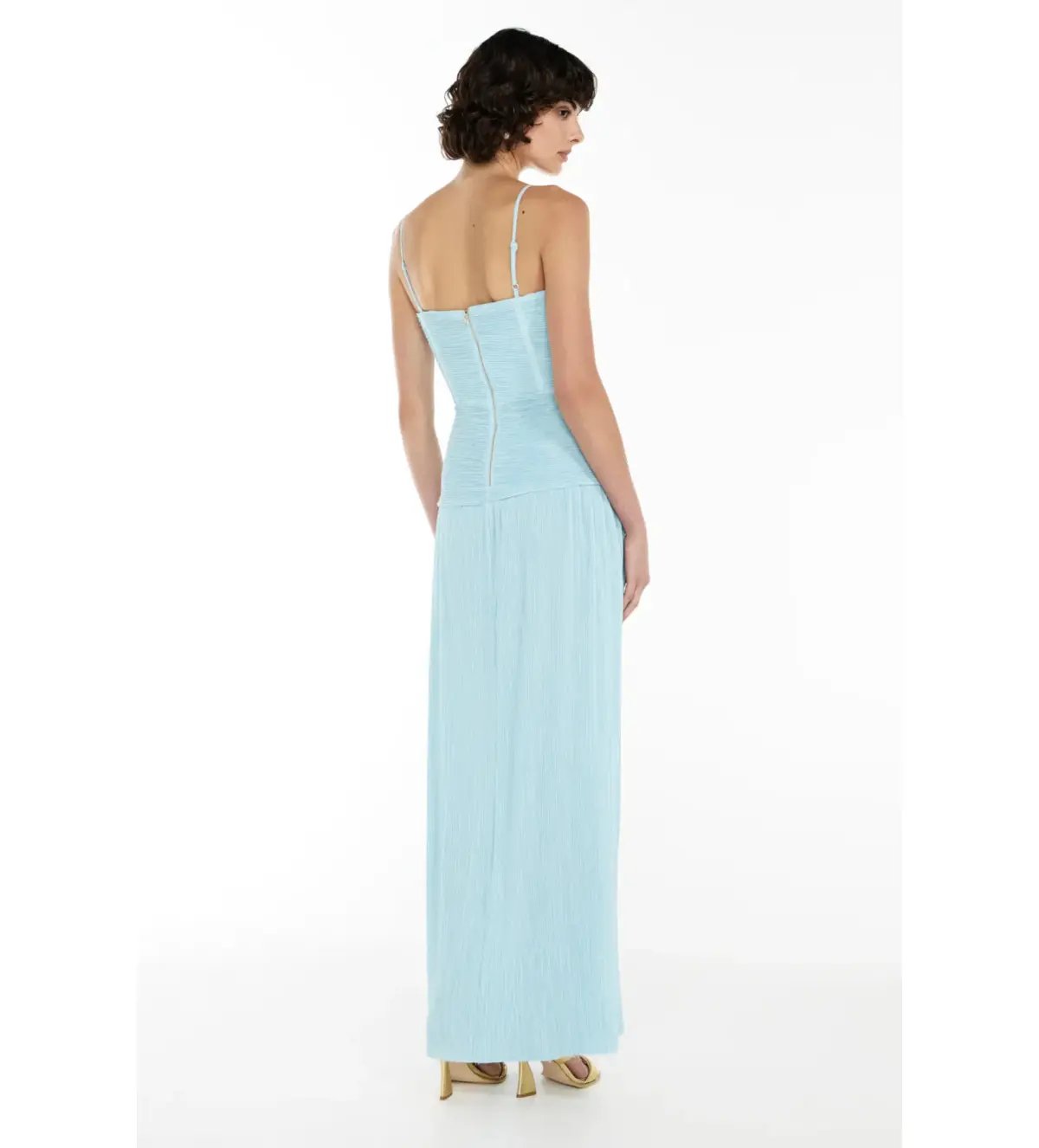 Manning Cartell Double Time Pleat Dress Acqua Spritz Size 8 photo 2