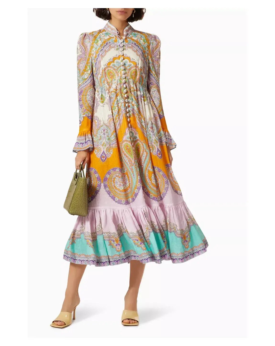 Zimmermann Lola Paisley Midi Dress in Daisy Paisley Size 1 / AU 10 photo 2