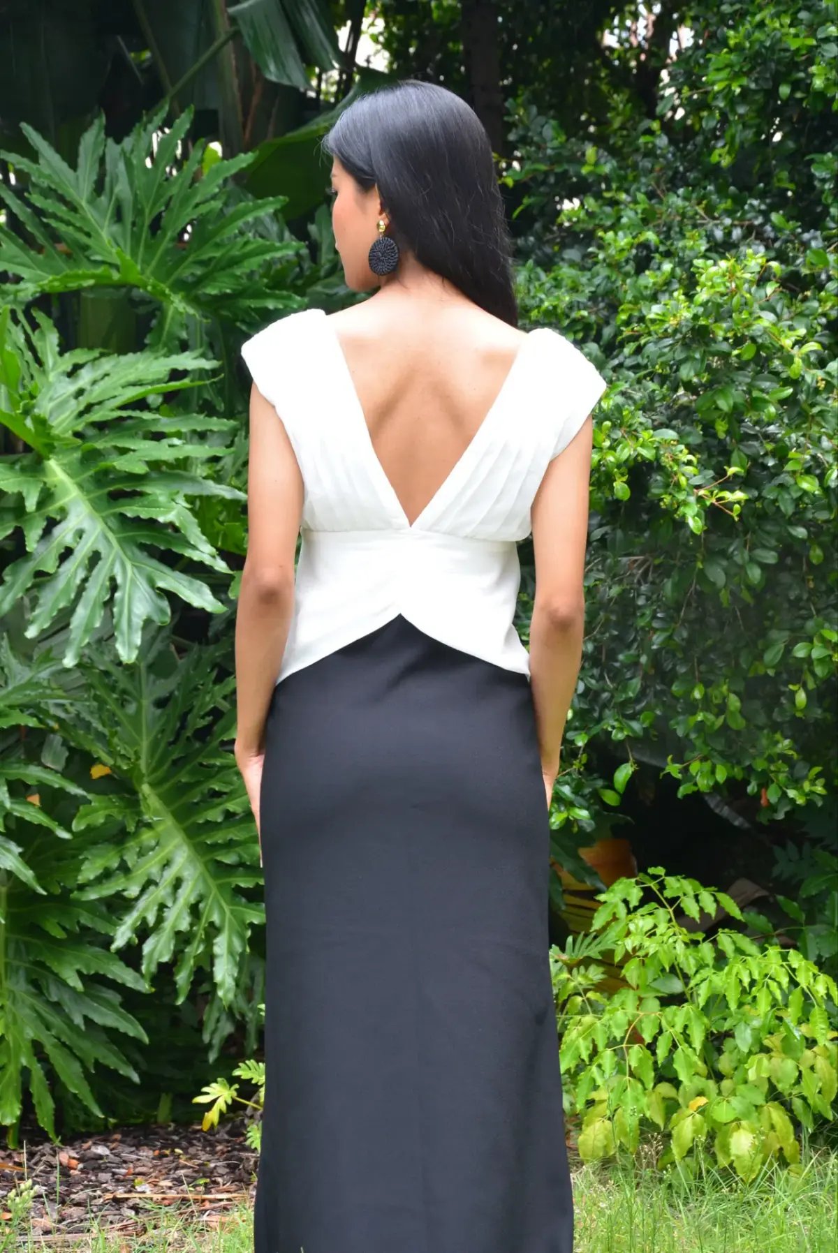 Monique Contrast Maxi Dress - Black MESHKI photo 6