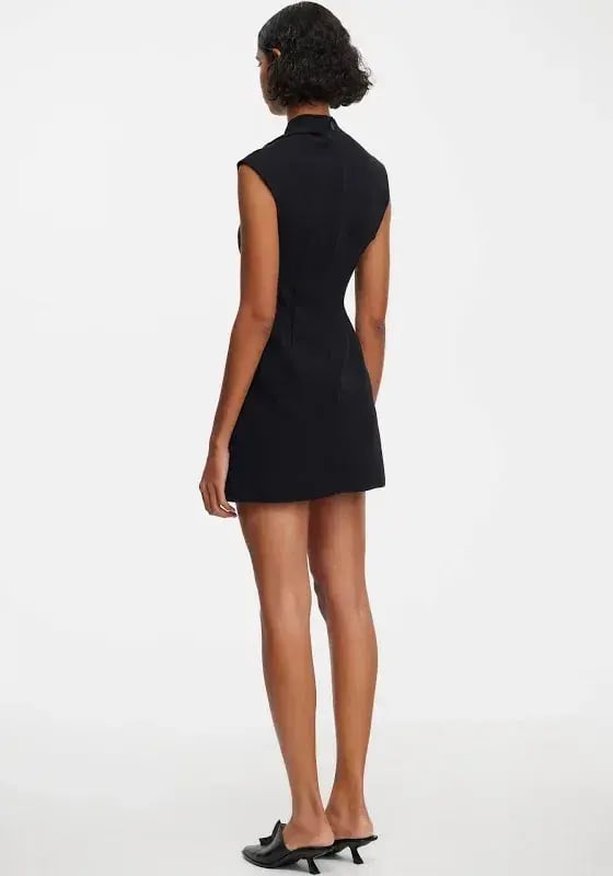 Acler Warfield Mini Dress Black Size AU 14 photo 2