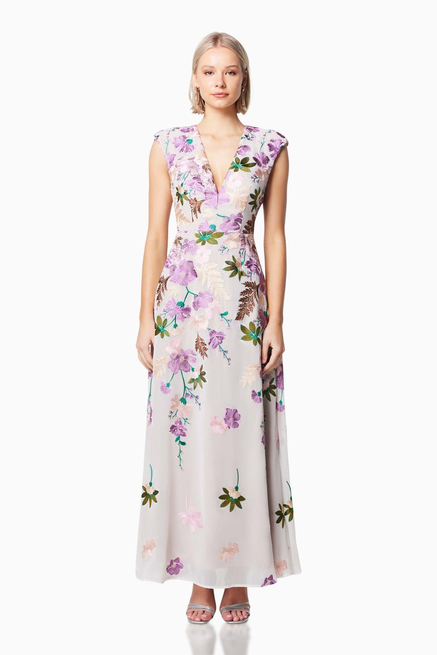 Elliatt Venetian Maxi Dress - Multi photo 3