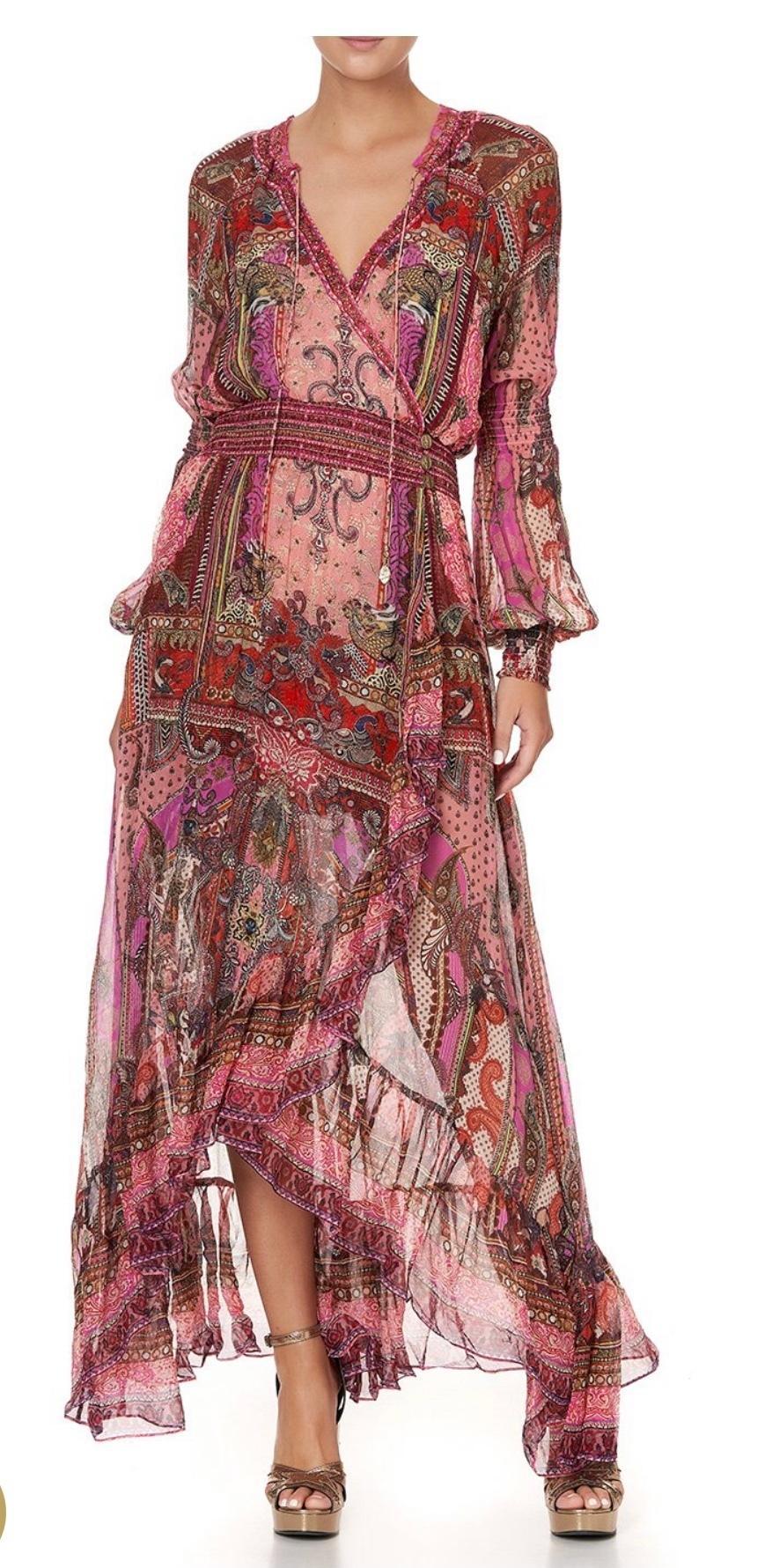 Camilla Lotus Lovers Blouson Sleeve Wrap Dress Size XL / AU 16 photo 5