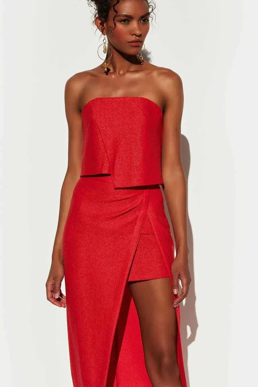 Manning Cartell Marvellous Creations Crop Bustier and Skirt Set Red Size 4/6 photo 2