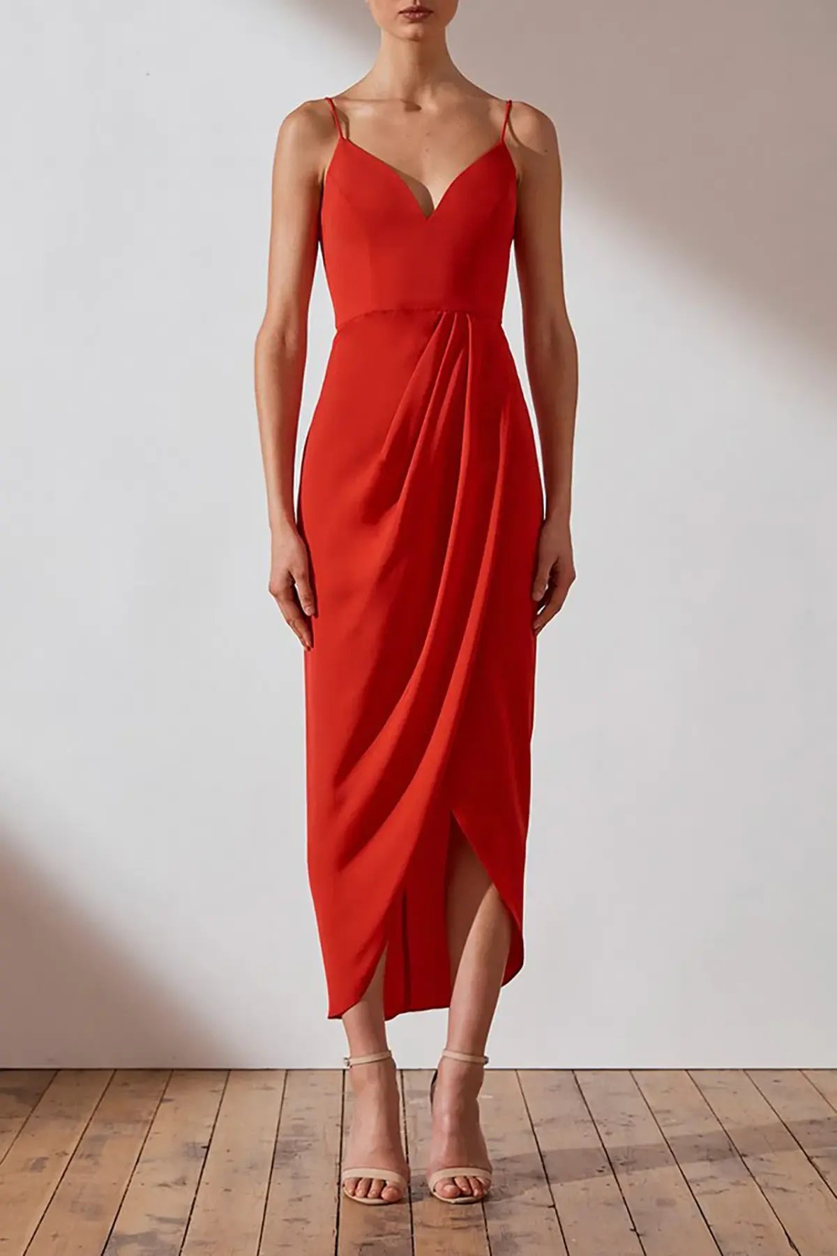 Shona Joy Core Cocktail Dress Red Size 10 photo 3