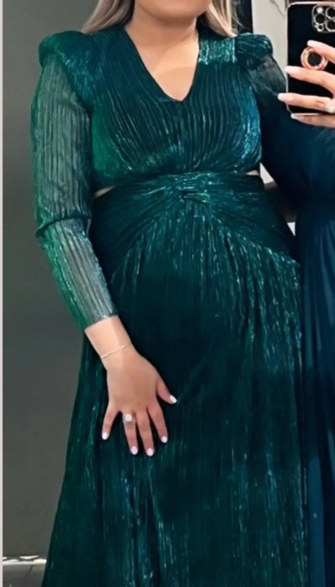 Sheike Millenium Dress Emerald Green Size 10 photo 3