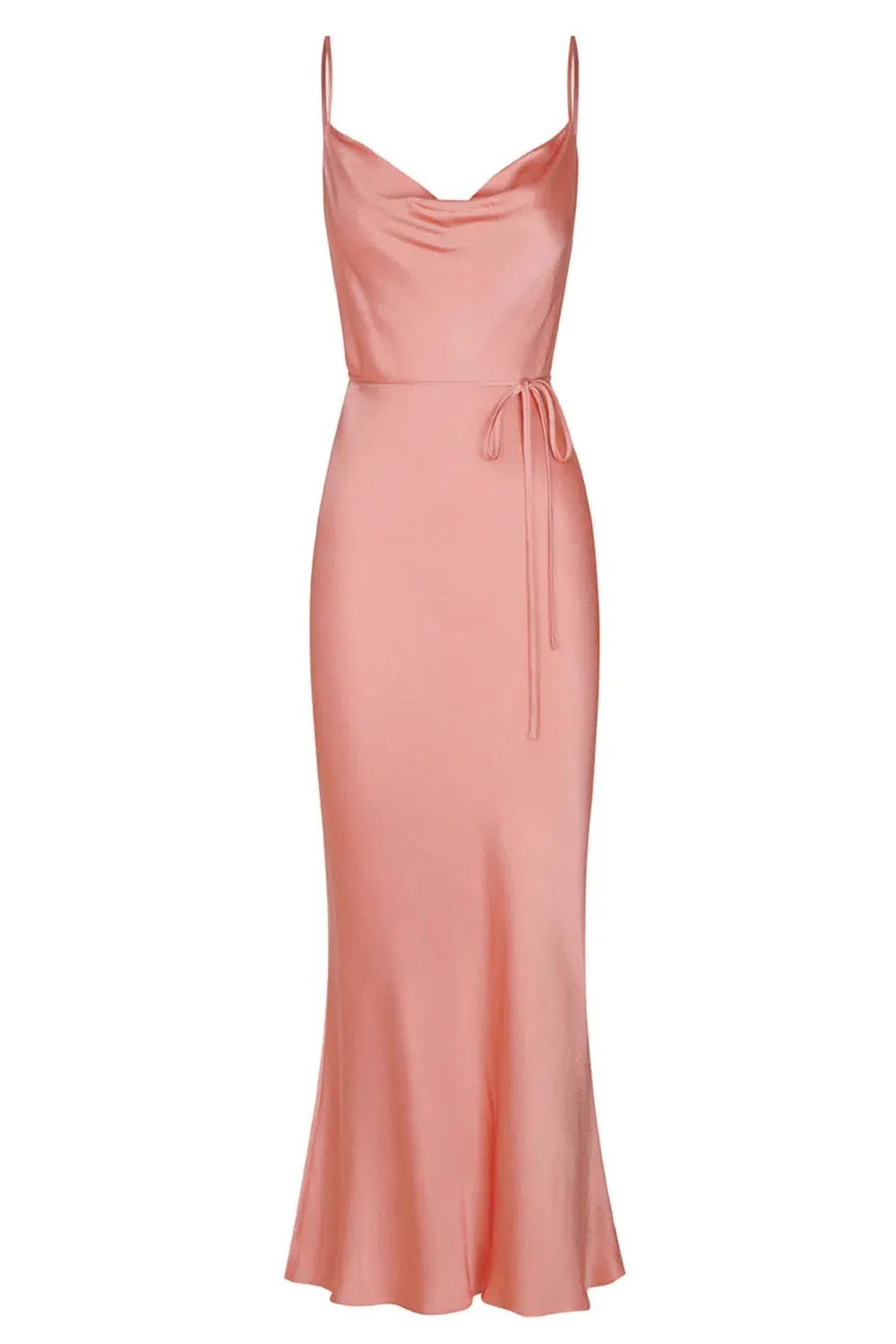 Shona Joy La Lune Bias Cowl Midi Dress Antique Rose Size AU 10 photo 4
