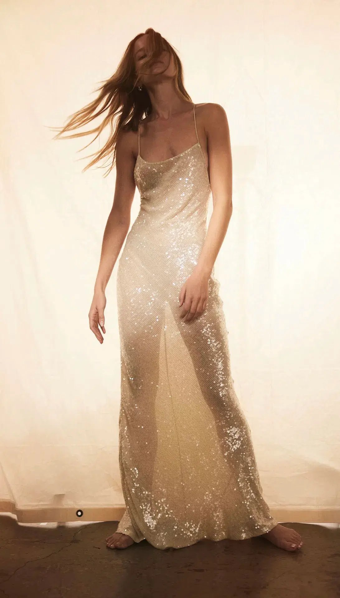 Rat & Boa Olympia Sequin Maxi Dress Ivory Size XS / AU 6 photo 5