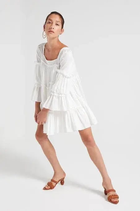 Aje L’espirit Mini Dress White Size 10 photo 8