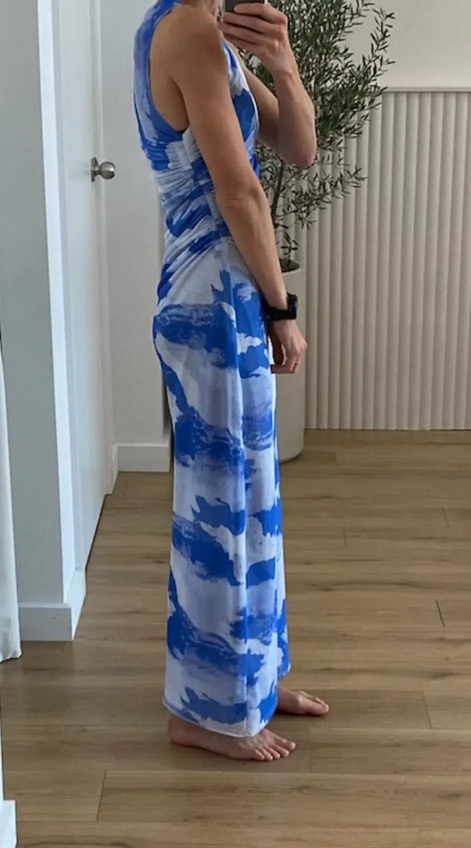 Scanlan Theodore Italian Cloud Print Dress Blue Size AU 8 photo 4