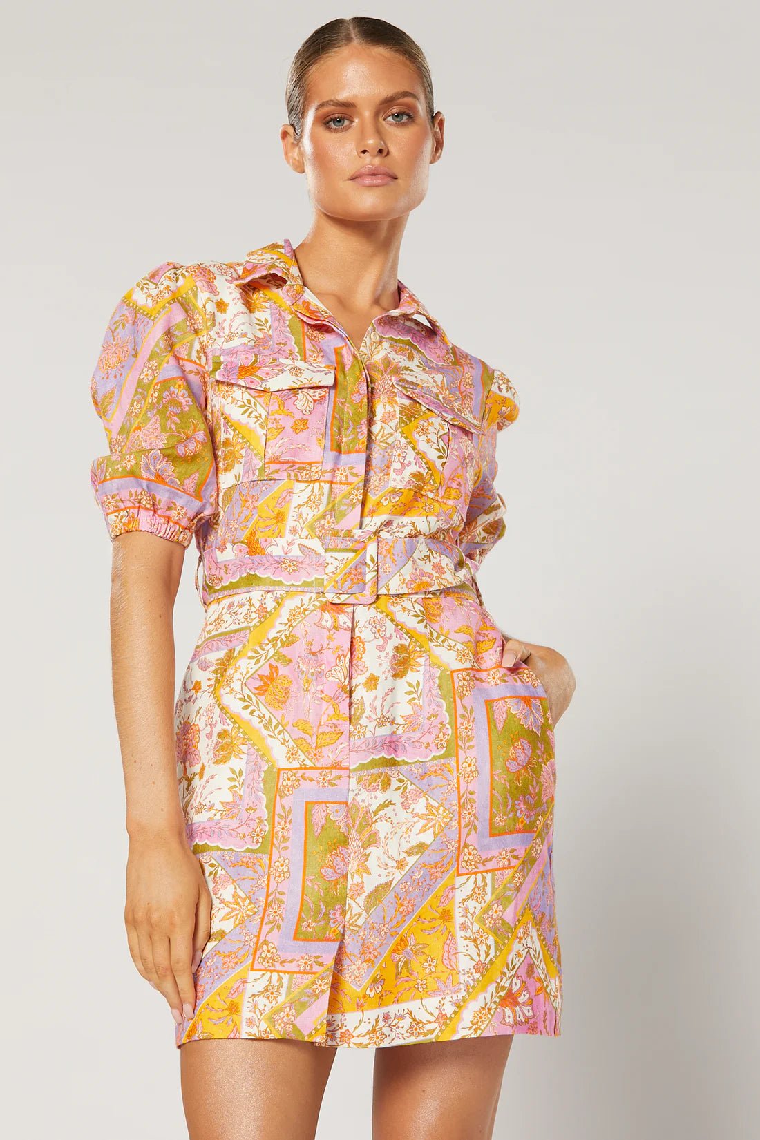 WINONA HARLAN SHORT DRESS - PAISLEY PRINT photo 4