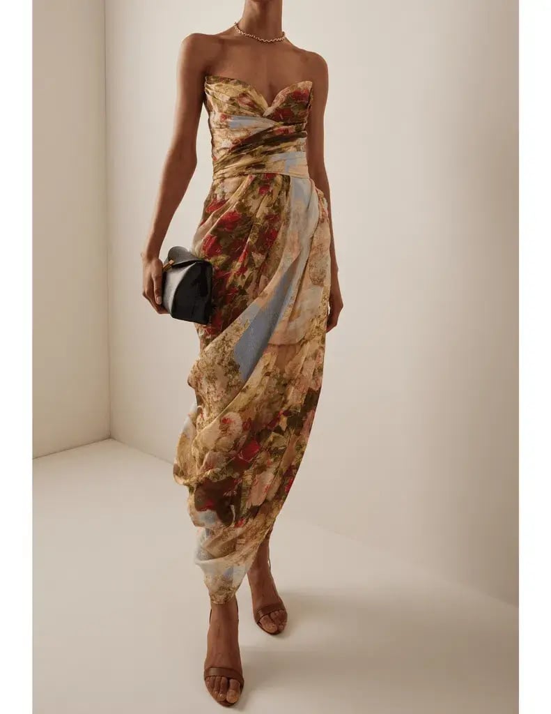 Zimmermann The Luminosity Strapless Midi in Rosy Garden Floral Size 0/Au 8 photo 2